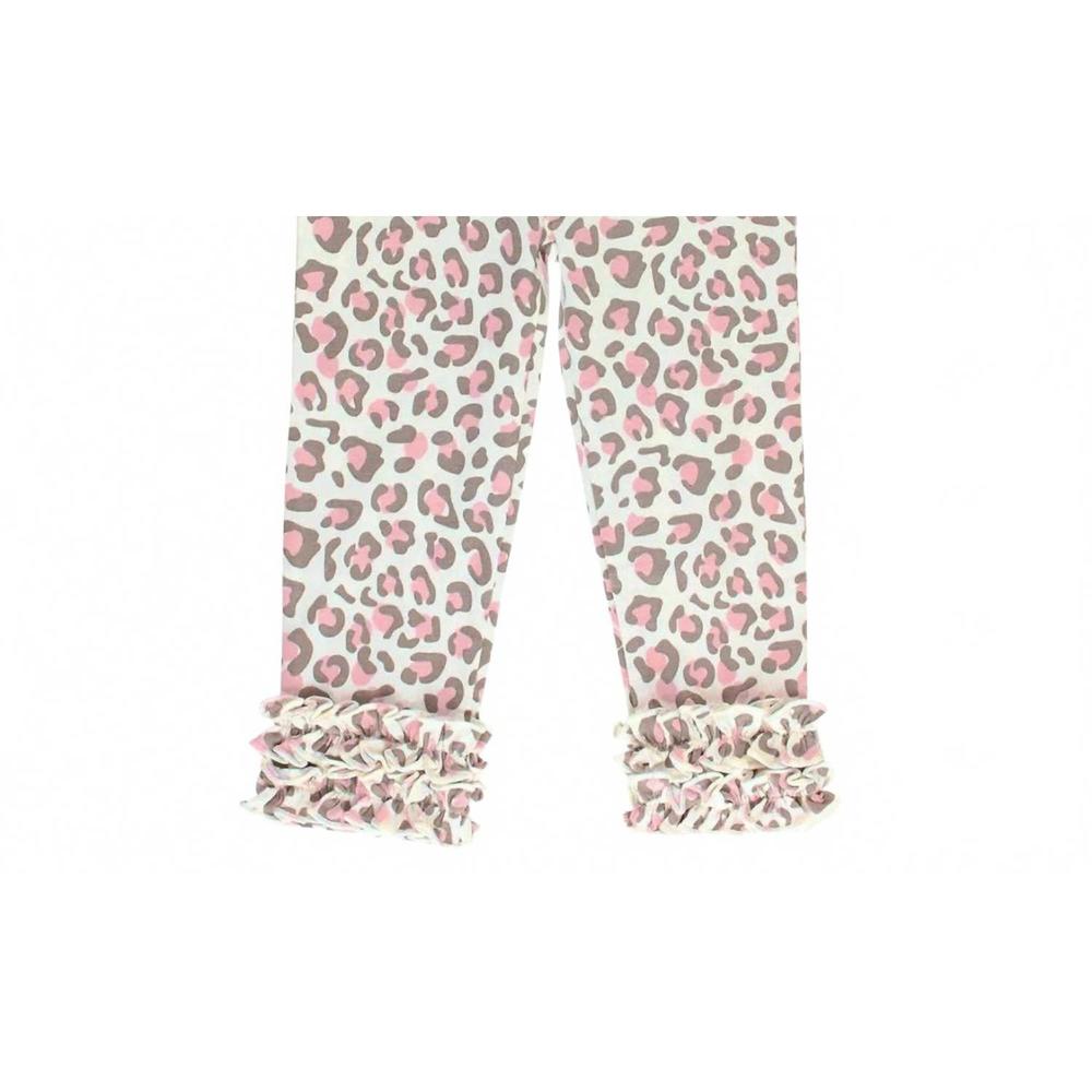 NEW RUFFLEBUTTS newborns to toddlers little leopard everyday ruffle leggings in